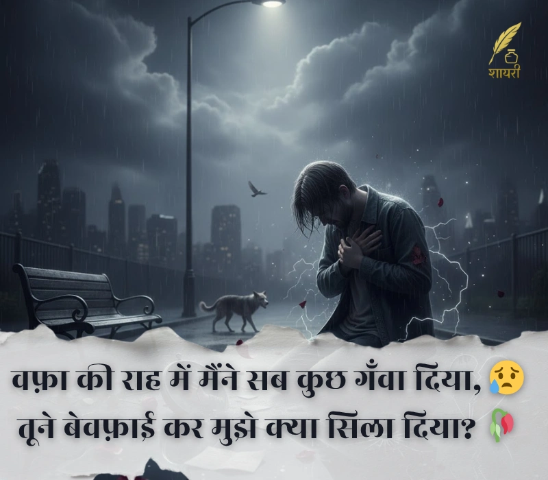 दर्द भरी बेवफा शायरी इन हिंदी