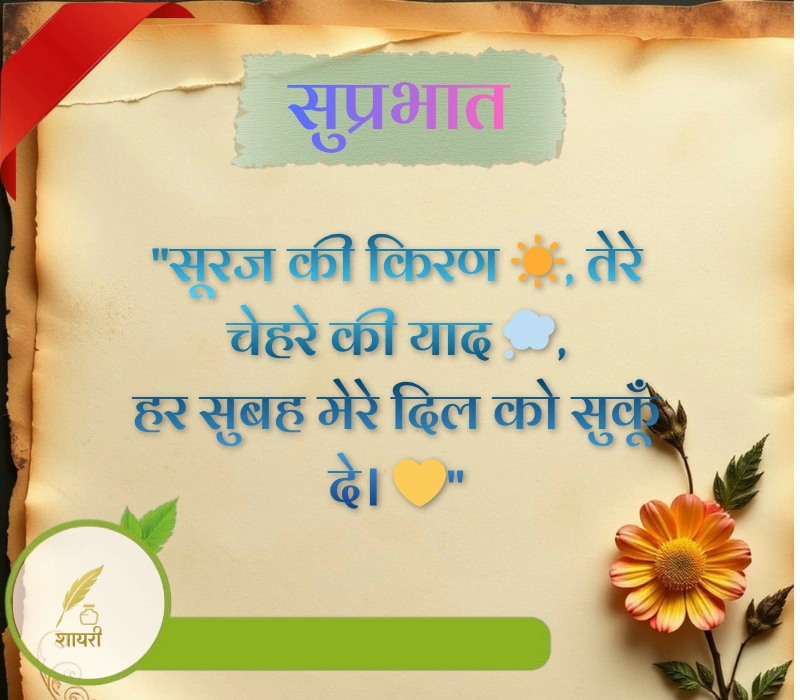 दिल को छू जाने वाली गुड मॉर्निंग शायरी