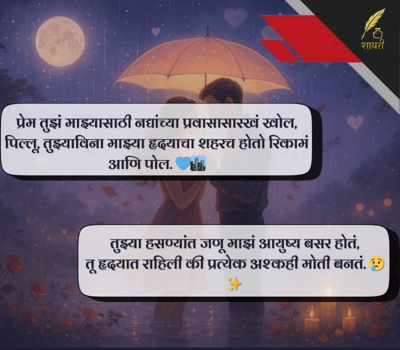 Pillu Love Shayari Marathi