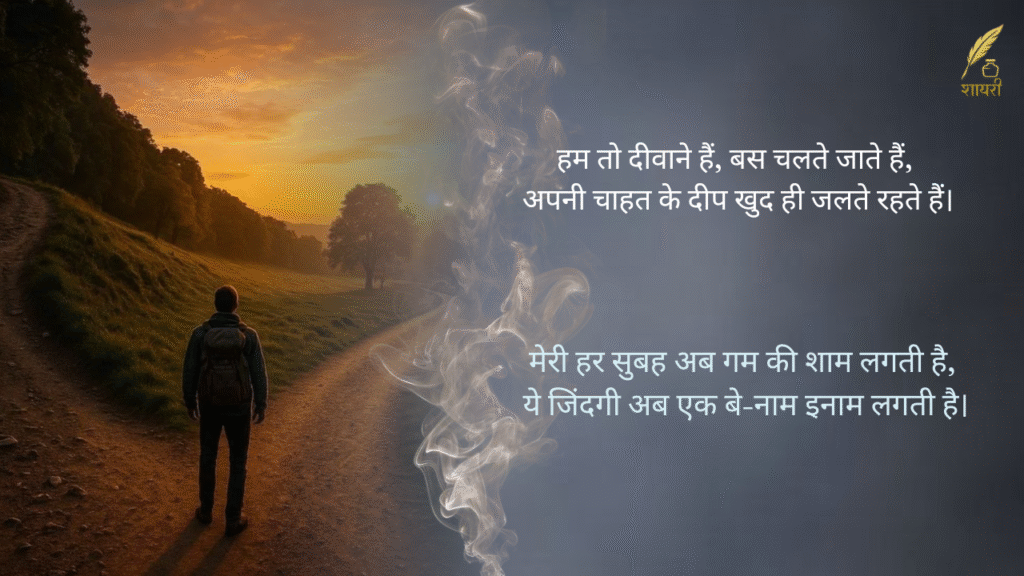 मेरी हर सुबह अब गम की शाम लगती है, ये जिंदगी अब एक बे-नाम इनाम लगती है।