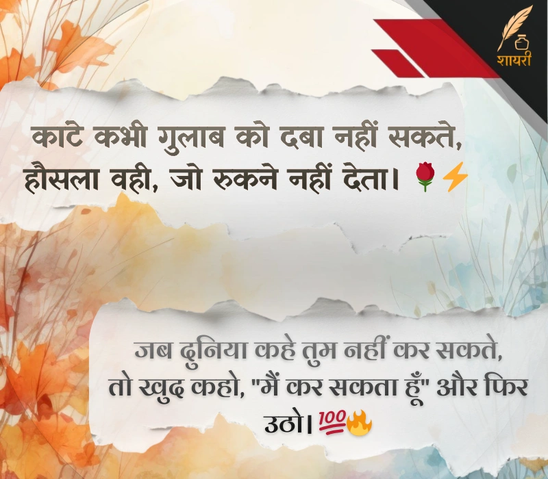 संघर्ष हौसला पर शायरी