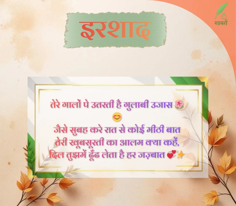 खूबसूरती की तारीफ शायरी 4 लाइन