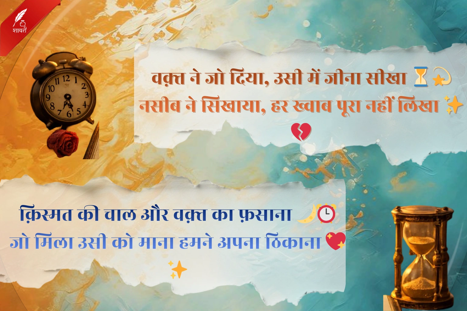 Waqt Kismat Naseeb Shayari